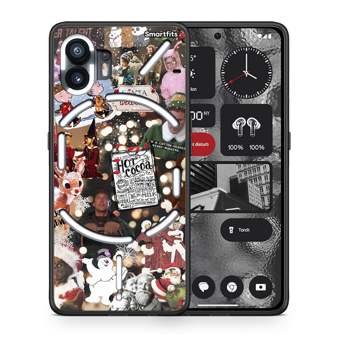Θήκη Nothing Phone 2 Xmas Movies από τη Smartfits με σχέδιο στο πίσω μέρος και μαύρο περίβλημα | Nothing Phone 2 Xmas Movies case with colorful back and black bezels