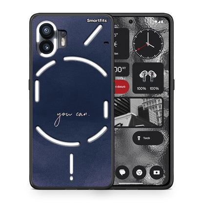 Θήκη Nothing Phone 2 You Can από τη Smartfits με σχέδιο στο πίσω μέρος και μαύρο περίβλημα | Nothing Phone 2 You Can case with colorful back and black bezels