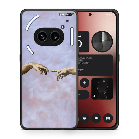 Θήκη Nothing Phone 2a Adam Hand από τη Smartfits με σχέδιο στο πίσω μέρος και μαύρο περίβλημα | Nothing Phone 2a Adam Hand case with colorful back and black bezels