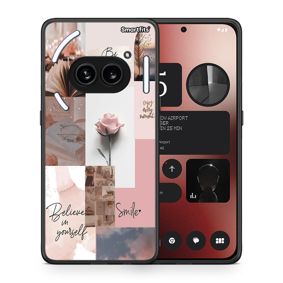 Θήκη Nothing Phone 2a Aesthetic Collage από τη Smartfits με σχέδιο στο πίσω μέρος και μαύρο περίβλημα | Nothing Phone 2a Aesthetic Collage case with colorful back and black bezels