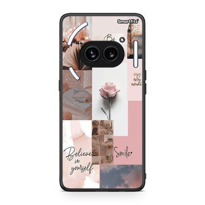 Nothing Phone 2a Aesthetic Collage θήκη από τη Smartfits με σχέδιο στο πίσω μέρος και μαύρο περίβλημα | Smartphone case with colorful back and black bezels by Smartfits