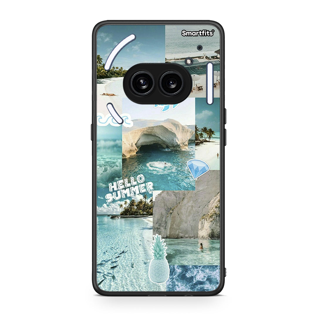 Nothing Phone 2a Aesthetic Summer Θήκη από τη Smartfits με σχέδιο στο πίσω μέρος και μαύρο περίβλημα | Smartphone case with colorful back and black bezels by Smartfits