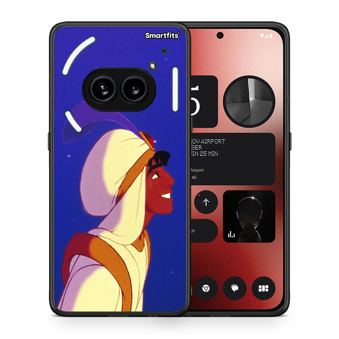 Θήκη Nothing Phone 2a Alladin And Jasmine Love 1 από τη Smartfits με σχέδιο στο πίσω μέρος και μαύρο περίβλημα | Nothing Phone 2a Alladin And Jasmine Love 1 case with colorful back and black bezels