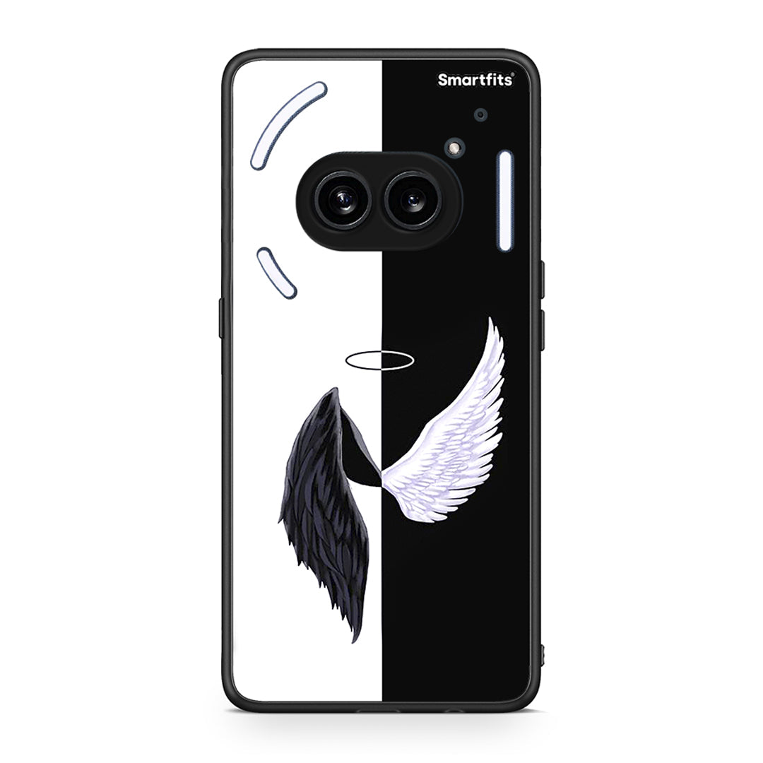 Nothing Phone 2a Angels Demons θήκη από τη Smartfits με σχέδιο στο πίσω μέρος και μαύρο περίβλημα | Smartphone case with colorful back and black bezels by Smartfits