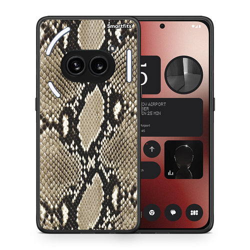 Θήκη Nothing Phone 2a Fashion Snake Animal από τη Smartfits με σχέδιο στο πίσω μέρος και μαύρο περίβλημα | Nothing Phone 2a Fashion Snake Animal case with colorful back and black bezels