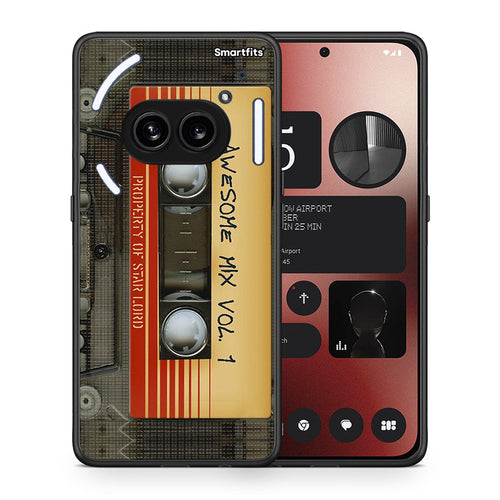 Θήκη Nothing Phone 2a Awesome Mix από τη Smartfits με σχέδιο στο πίσω μέρος και μαύρο περίβλημα | Nothing Phone 2a Awesome Mix case with colorful back and black bezels