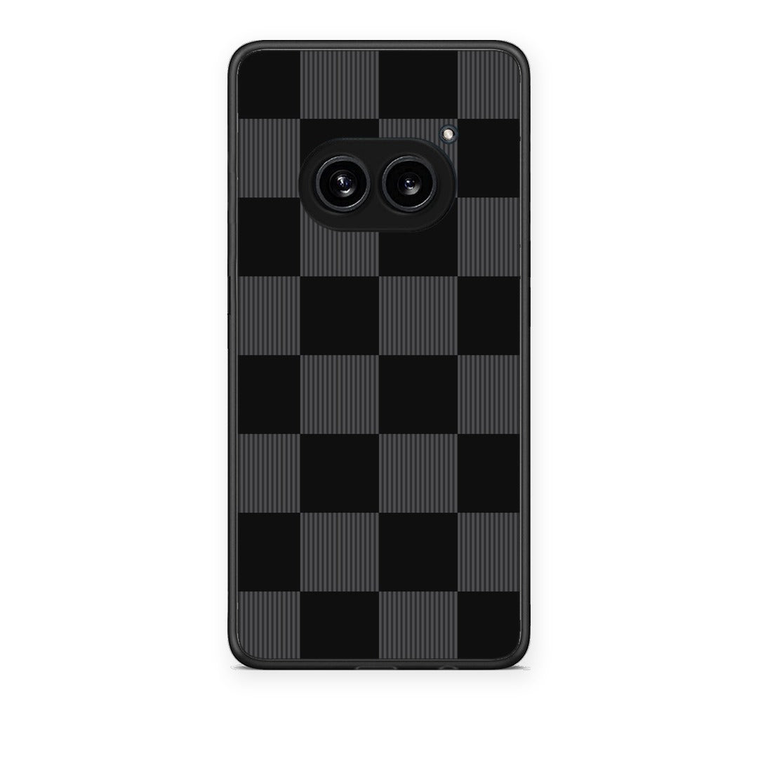 Θήκη Nothing Phone 2a Black and Charcoal Striped Checks από τη Smartfits με σχέδιο στο πίσω μέρος και μαύρο περίβλημα | Nothing Phone 2a Black and Charcoal Striped Checks case with colorful back and black bezels