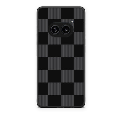 Θήκη Nothing Phone 2a Black and Charcoal Striped Checks από τη Smartfits με σχέδιο στο πίσω μέρος και μαύρο περίβλημα | Nothing Phone 2a Black and Charcoal Striped Checks case with colorful back and black bezels