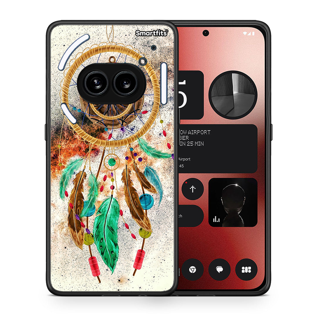 Θήκη Nothing Phone 2a DreamCatcher Boho από τη Smartfits με σχέδιο στο πίσω μέρος και μαύρο περίβλημα | Nothing Phone 2a DreamCatcher Boho case with colorful back and black bezels