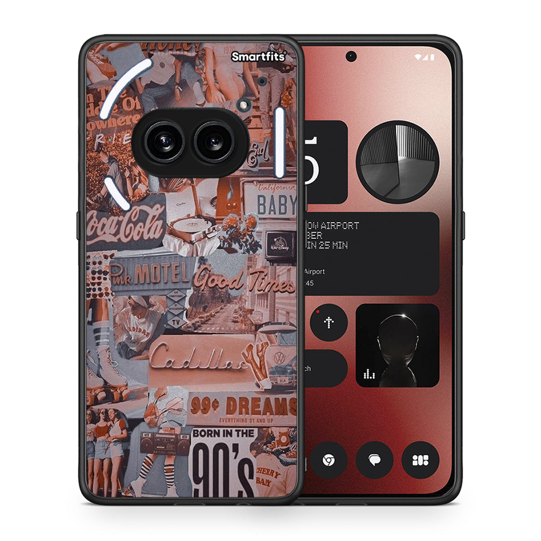 Θήκη Nothing Phone 2a Born In 90s από τη Smartfits με σχέδιο στο πίσω μέρος και μαύρο περίβλημα | Nothing Phone 2a Born In 90s case with colorful back and black bezels