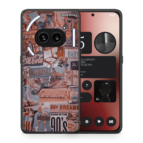Θήκη Nothing Phone 2a Born In 90s από τη Smartfits με σχέδιο στο πίσω μέρος και μαύρο περίβλημα | Nothing Phone 2a Born In 90s case with colorful back and black bezels