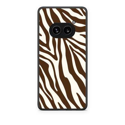 Θήκη Nothing Phone 2a Brown and Cream Zebra Stripes από τη Smartfits με σχέδιο στο πίσω μέρος και μαύρο περίβλημα | Nothing Phone 2a Brown and Cream Zebra Stripes case with colorful back and black bezels