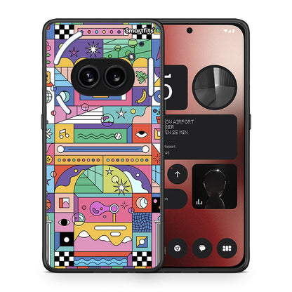 Θήκη Nothing Phone 2a Bubbles Soap από τη Smartfits με σχέδιο στο πίσω μέρος και μαύρο περίβλημα | Nothing Phone 2a Bubbles Soap case with colorful back and black bezels