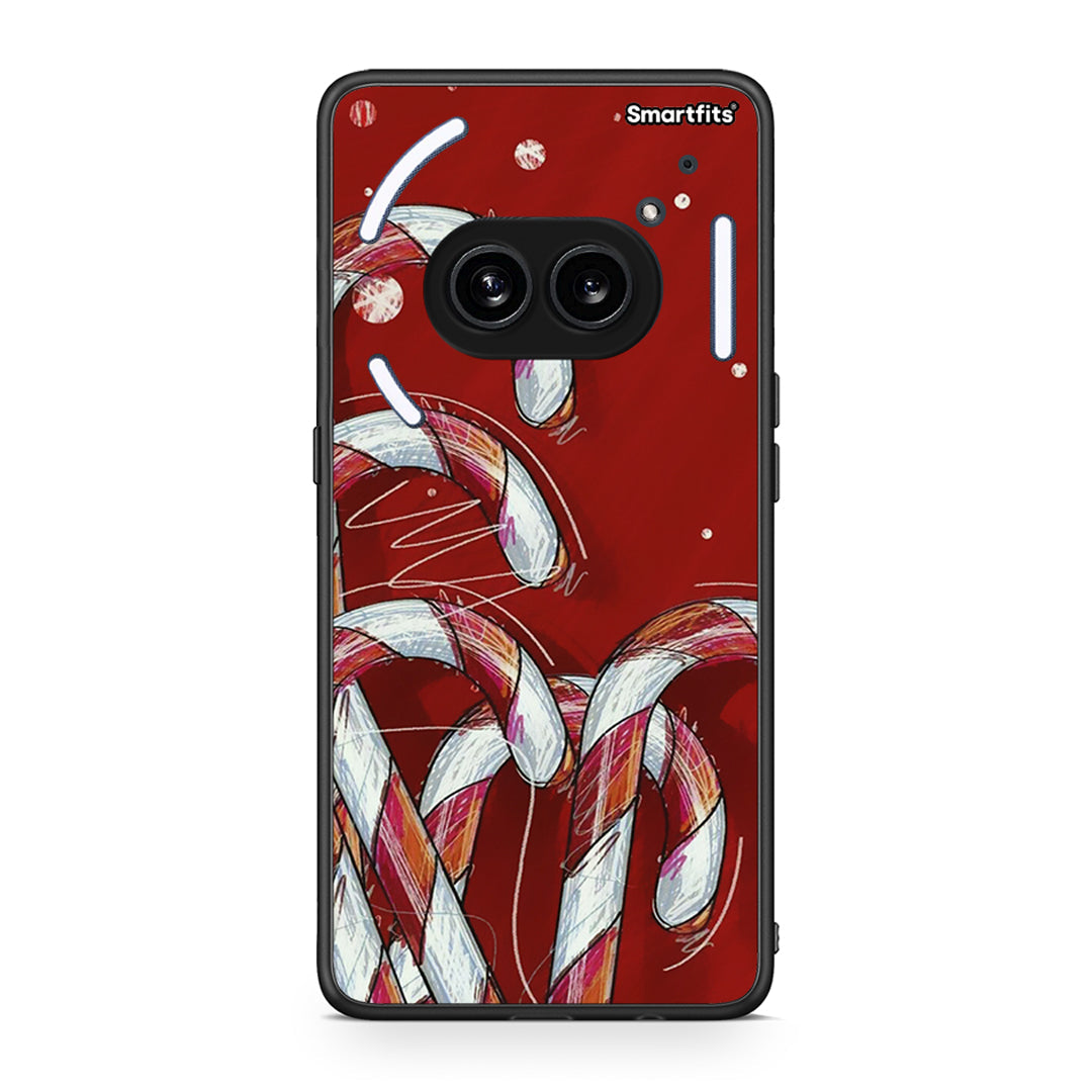 Nothing Phone 2a Candy Cane θήκη από τη Smartfits με σχέδιο στο πίσω μέρος και μαύρο περίβλημα | Smartphone case with colorful back and black bezels by Smartfits