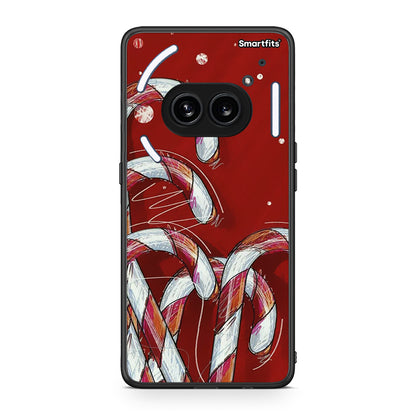 Nothing Phone 2a Candy Cane θήκη από τη Smartfits με σχέδιο στο πίσω μέρος και μαύρο περίβλημα | Smartphone case with colorful back and black bezels by Smartfits