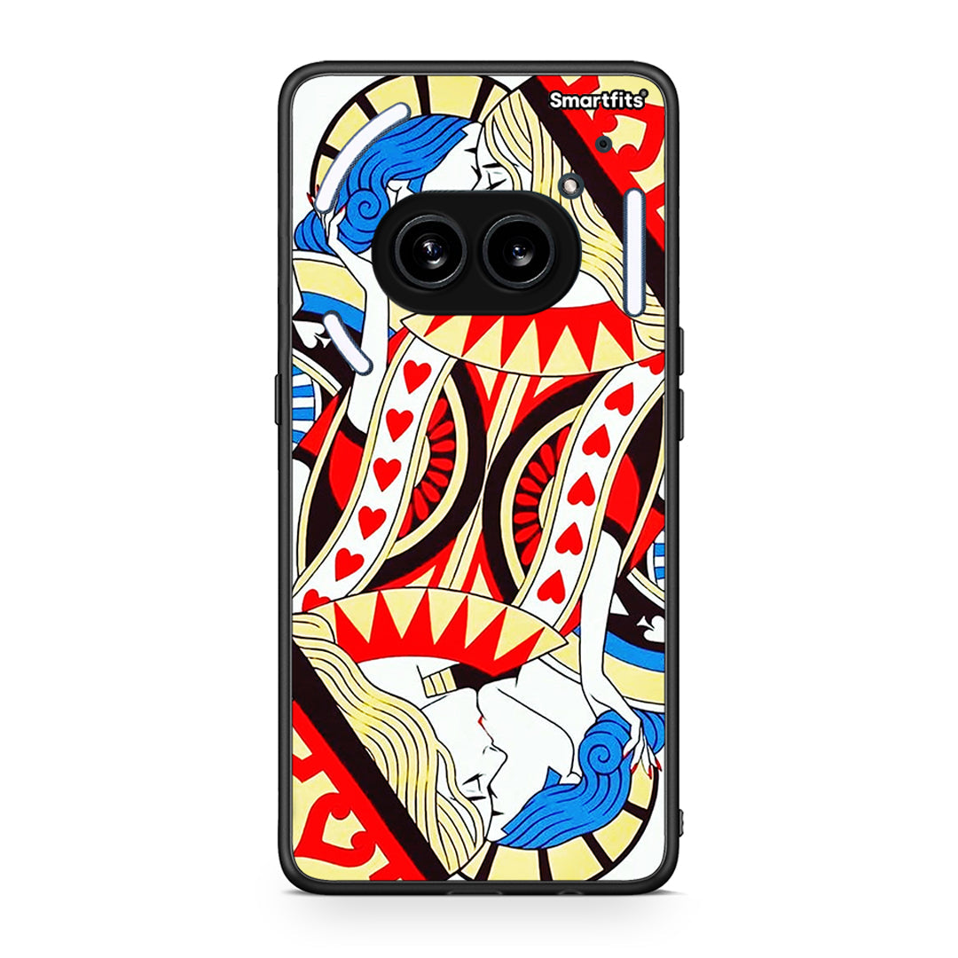 Nothing Phone 2a Card Love θήκη από τη Smartfits με σχέδιο στο πίσω μέρος και μαύρο περίβλημα | Smartphone case with colorful back and black bezels by Smartfits