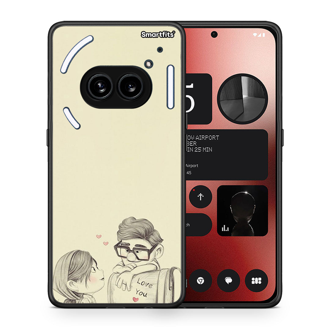 Θήκη Nothing Phone 2a Carl And Ellie από τη Smartfits με σχέδιο στο πίσω μέρος και μαύρο περίβλημα | Nothing Phone 2a Carl And Ellie case with colorful back and black bezels