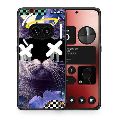 Θήκη Nothing Phone 2a Cat Collage από τη Smartfits με σχέδιο στο πίσω μέρος και μαύρο περίβλημα | Nothing Phone 2a Cat Collage case with colorful back and black bezels