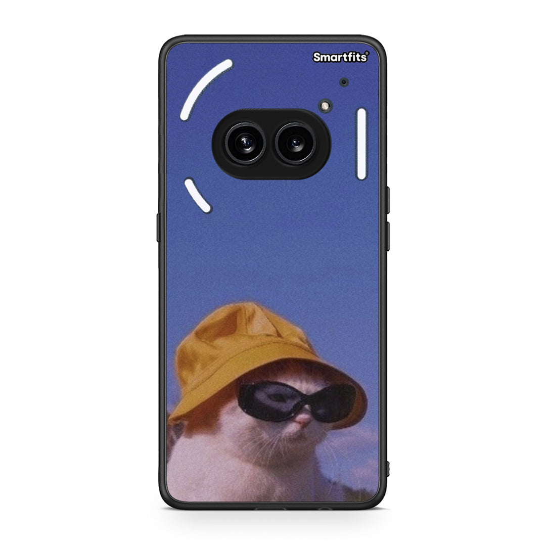 Nothing Phone 2a Cat Diva θήκη από τη Smartfits με σχέδιο στο πίσω μέρος και μαύρο περίβλημα | Smartphone case with colorful back and black bezels by Smartfits