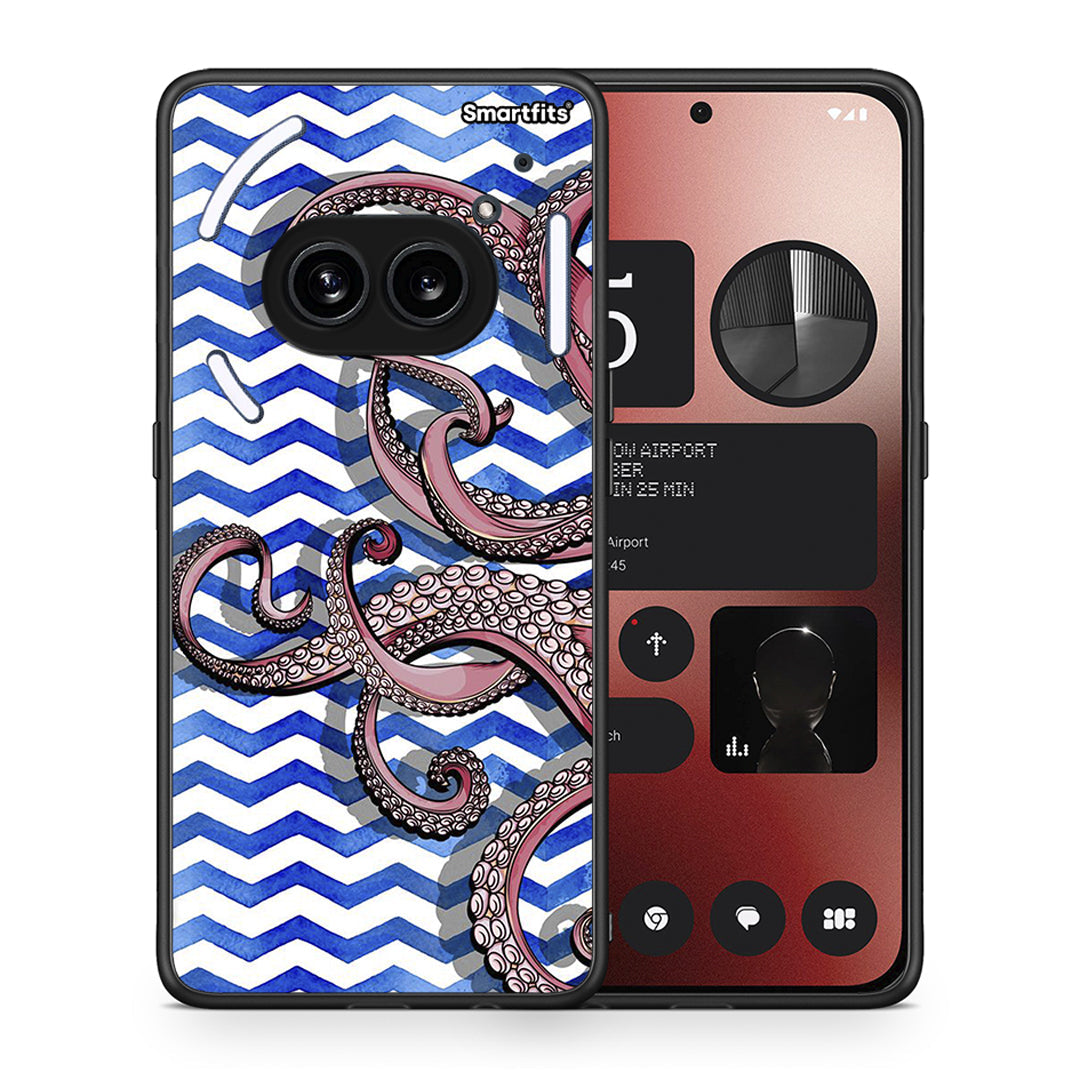 Θήκη Nothing Phone 2a Chevron Devilfish από τη Smartfits με σχέδιο στο πίσω μέρος και μαύρο περίβλημα | Nothing Phone 2a Chevron Devilfish case with colorful back and black bezels