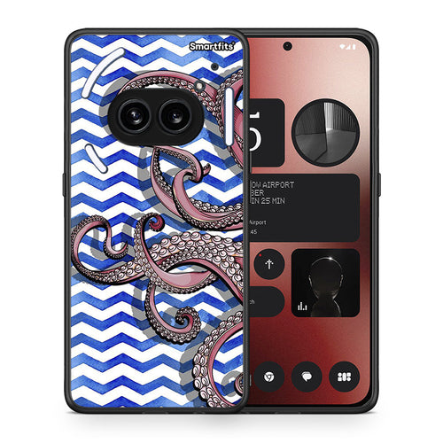 Θήκη Nothing Phone 2a Chevron Devilfish από τη Smartfits με σχέδιο στο πίσω μέρος και μαύρο περίβλημα | Nothing Phone 2a Chevron Devilfish case with colorful back and black bezels
