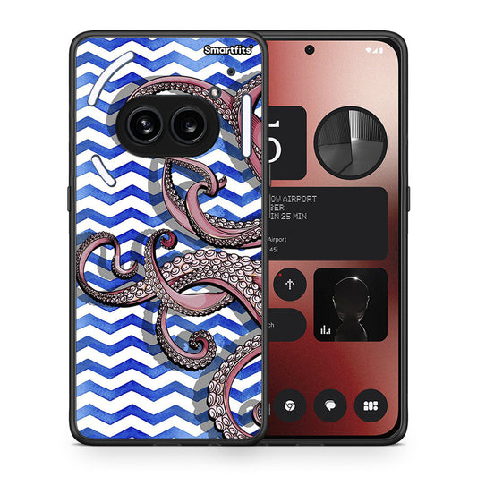 Θήκη Nothing Phone 2a Chevron Devilfish από τη Smartfits με σχέδιο στο πίσω μέρος και μαύρο περίβλημα | Nothing Phone 2a Chevron Devilfish case with colorful back and black bezels
