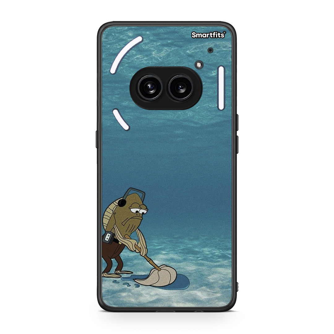 Nothing Phone 2a Clean The Ocean Θήκη από τη Smartfits με σχέδιο στο πίσω μέρος και μαύρο περίβλημα | Smartphone case with colorful back and black bezels by Smartfits