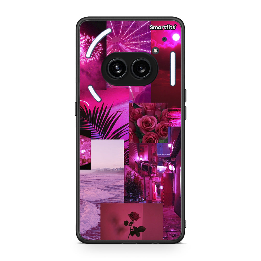 Nothing Phone 2a Collage Red Roses Θήκη Αγίου Βαλεντίνου από τη Smartfits με σχέδιο στο πίσω μέρος και μαύρο περίβλημα | Smartphone case with colorful back and black bezels by Smartfits