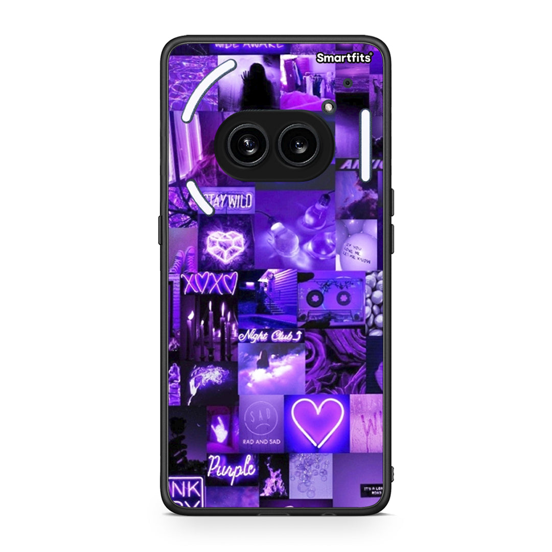 Nothing Phone 2a Collage Stay Wild Θήκη Αγίου Βαλεντίνου από τη Smartfits με σχέδιο στο πίσω μέρος και μαύρο περίβλημα | Smartphone case with colorful back and black bezels by Smartfits