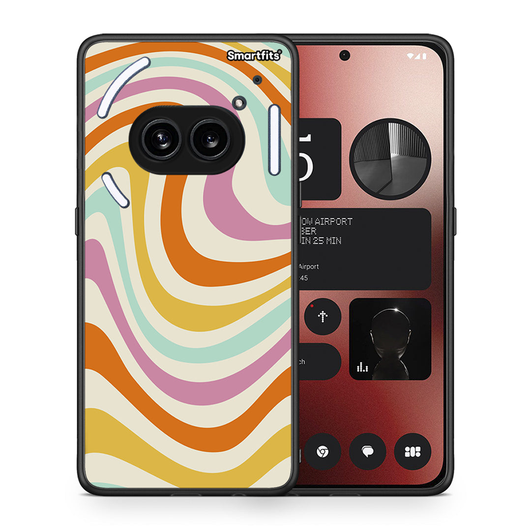 Θήκη Nothing Phone 2a Colourful Waves από τη Smartfits με σχέδιο στο πίσω μέρος και μαύρο περίβλημα | Nothing Phone 2a Colourful Waves case with colorful back and black bezels
