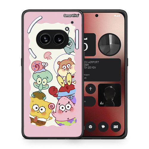 Θήκη Nothing Phone 2a Cute Companion από τη Smartfits με σχέδιο στο πίσω μέρος και μαύρο περίβλημα | Nothing Phone 2a Cute Companion case with colorful back and black bezels