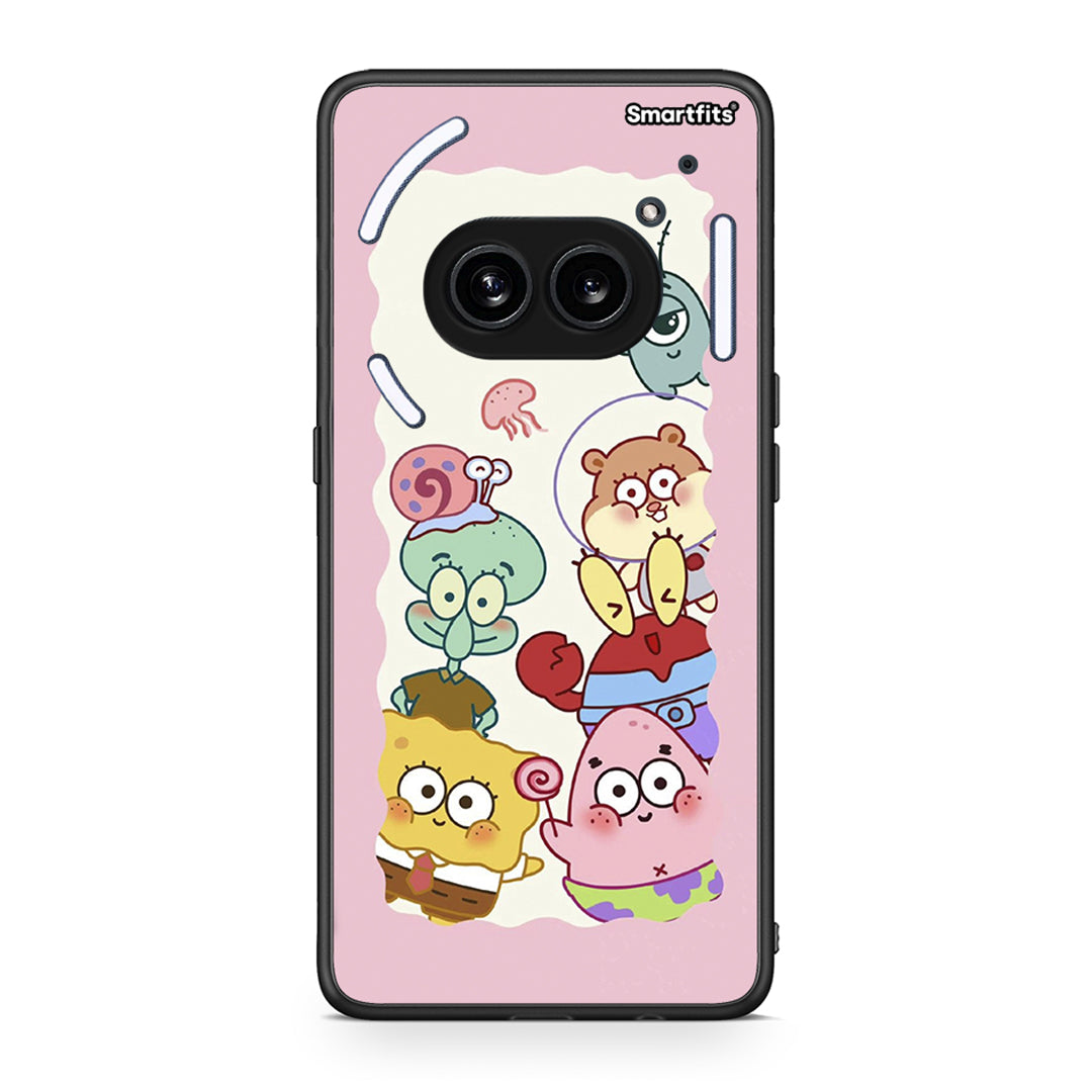 Nothing Phone 2a Cute Companion θήκη από τη Smartfits με σχέδιο στο πίσω μέρος και μαύρο περίβλημα | Smartphone case with colorful back and black bezels by Smartfits