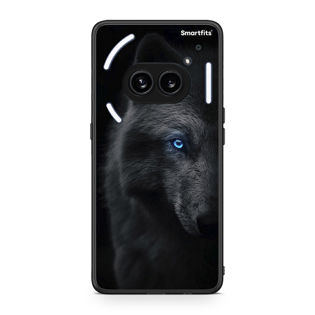 Nothing Phone 2a Dark Wolf θήκη από τη Smartfits με σχέδιο στο πίσω μέρος και μαύρο περίβλημα | Smartphone case with colorful back and black bezels by Smartfits