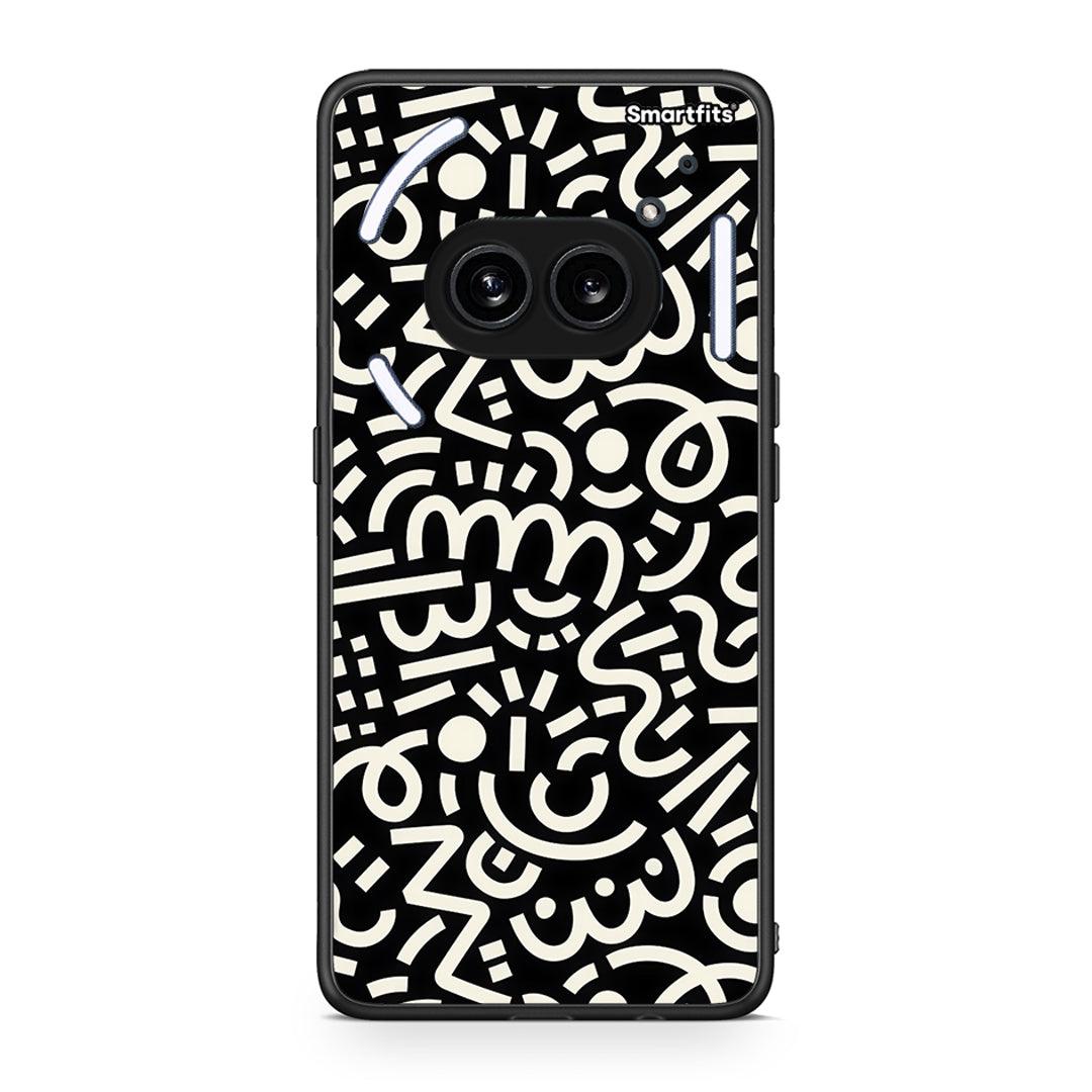 Nothing Phone 2a Doodle Art Θήκη από τη Smartfits με σχέδιο στο πίσω μέρος και μαύρο περίβλημα | Smartphone case with colorful back and black bezels by Smartfits