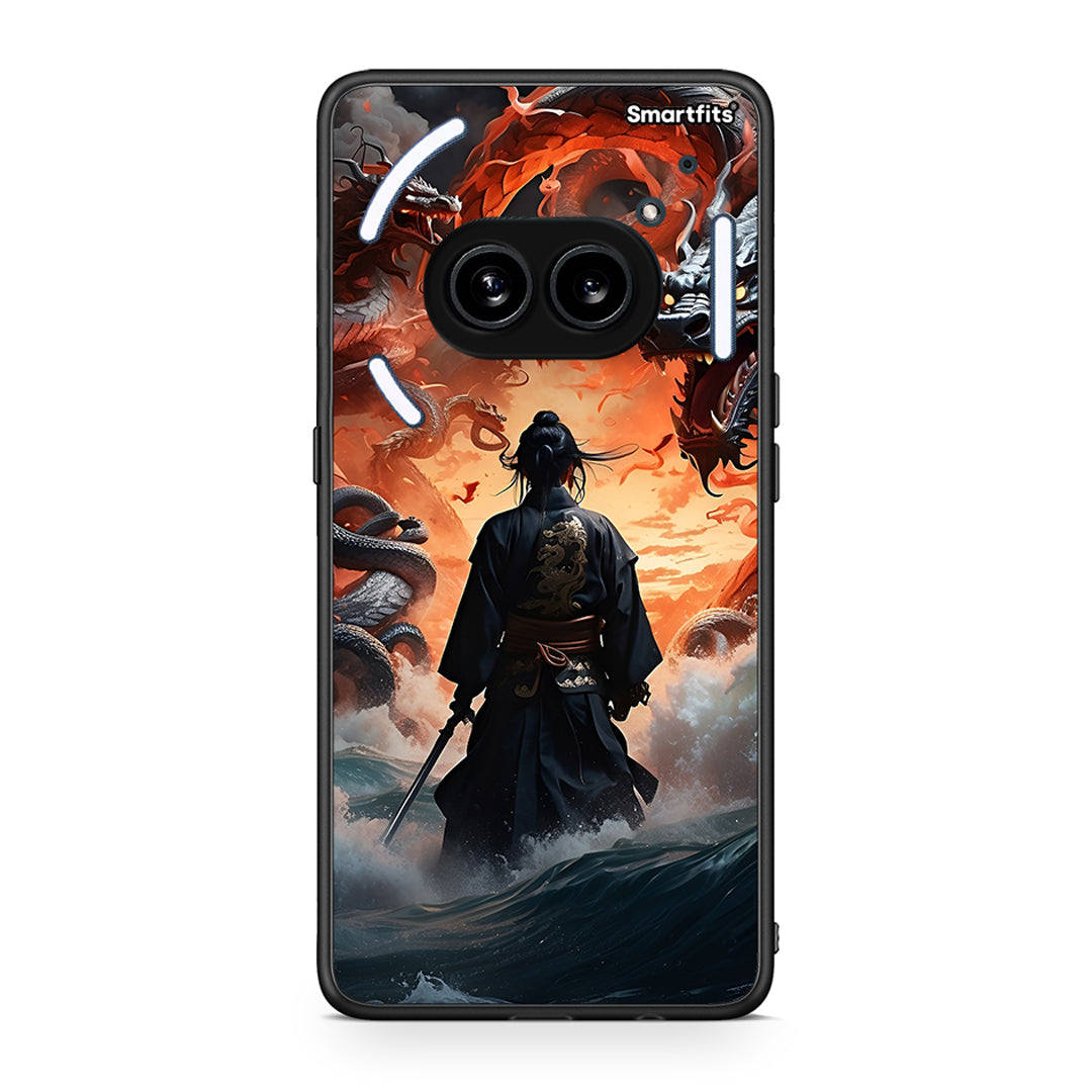 Nothing Phone 2a Dragons Fight θήκη από τη Smartfits με σχέδιο στο πίσω μέρος και μαύρο περίβλημα | Smartphone case with colorful back and black bezels by Smartfits