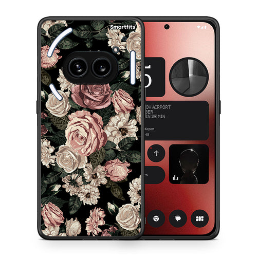 Θήκη Nothing Phone 2a Wild Roses Flower από τη Smartfits με σχέδιο στο πίσω μέρος και μαύρο περίβλημα | Nothing Phone 2a Wild Roses Flower case with colorful back and black bezels