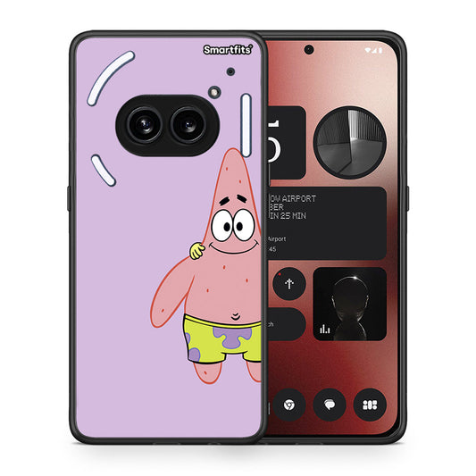 Θήκη Nothing Phone 2a Friends Patrick από τη Smartfits με σχέδιο στο πίσω μέρος και μαύρο περίβλημα | Nothing Phone 2a Friends Patrick case with colorful back and black bezels