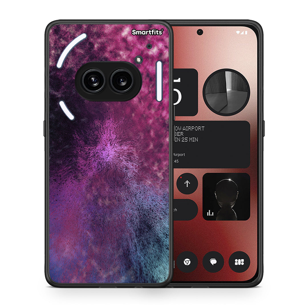 Θήκη Nothing Phone 2a Aurora Galaxy από τη Smartfits με σχέδιο στο πίσω μέρος και μαύρο περίβλημα | Nothing Phone 2a Aurora Galaxy case with colorful back and black bezels