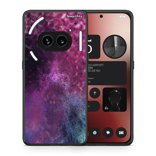 Θήκη Nothing Phone 2a Aurora Galaxy από τη Smartfits με σχέδιο στο πίσω μέρος και μαύρο περίβλημα | Nothing Phone 2a Aurora Galaxy case with colorful back and black bezels