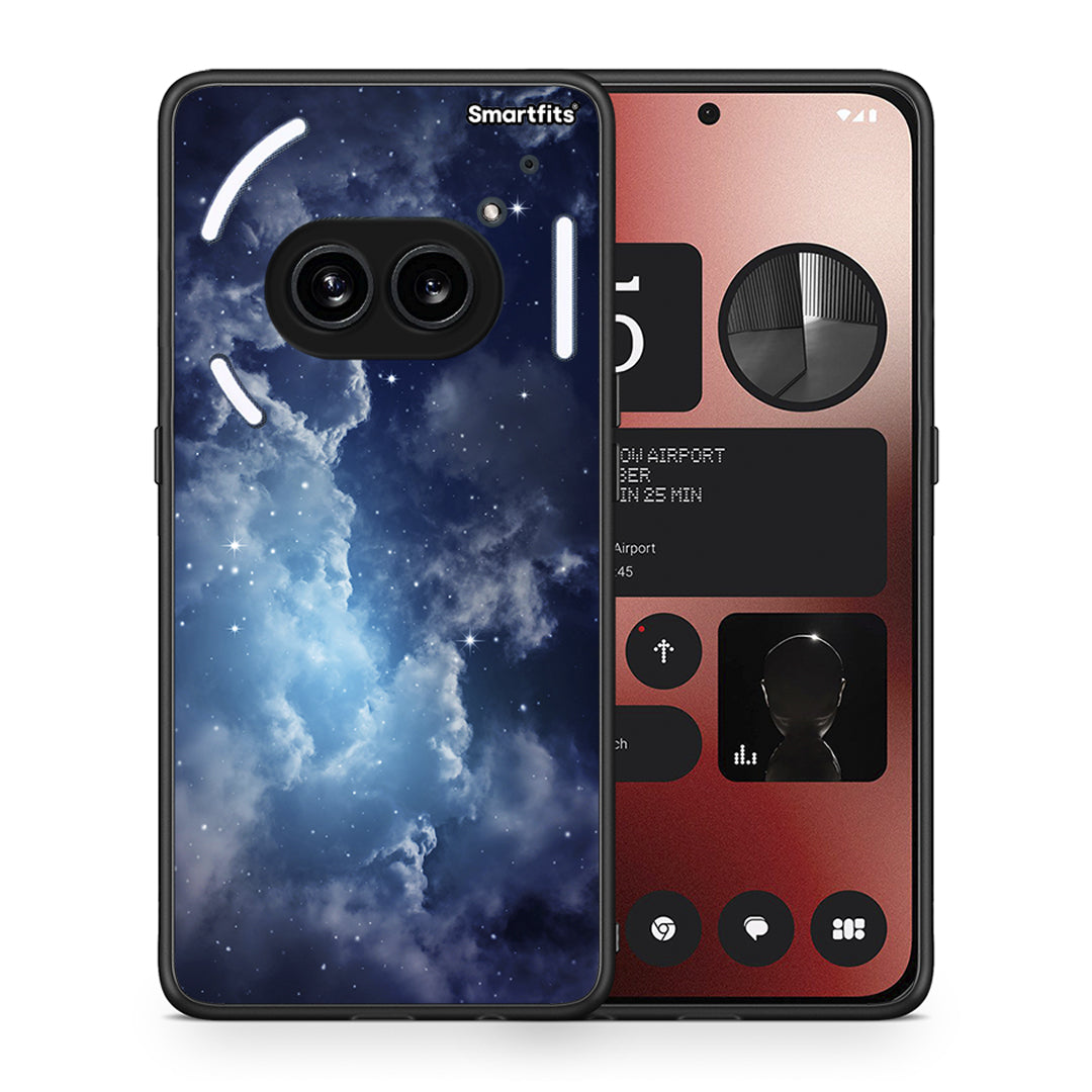 Θήκη Nothing Phone 2a Blue Sky Galaxy από τη Smartfits με σχέδιο στο πίσω μέρος και μαύρο περίβλημα | Nothing Phone 2a Blue Sky Galaxy case with colorful back and black bezels
