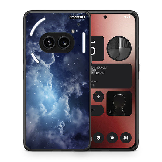Θήκη Nothing Phone 2a Blue Sky Galaxy από τη Smartfits με σχέδιο στο πίσω μέρος και μαύρο περίβλημα | Nothing Phone 2a Blue Sky Galaxy case with colorful back and black bezels