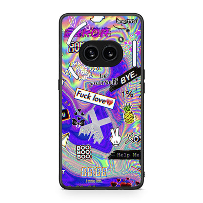 Nothing Phone 2a Game Over θήκη από τη Smartfits με σχέδιο στο πίσω μέρος και μαύρο περίβλημα | Smartphone case with colorful back and black bezels by Smartfits