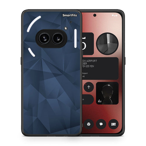 Θήκη Nothing Phone 2a Blue Abstract Geometric από τη Smartfits με σχέδιο στο πίσω μέρος και μαύρο περίβλημα | Nothing Phone 2a Blue Abstract Geometric case with colorful back and black bezels