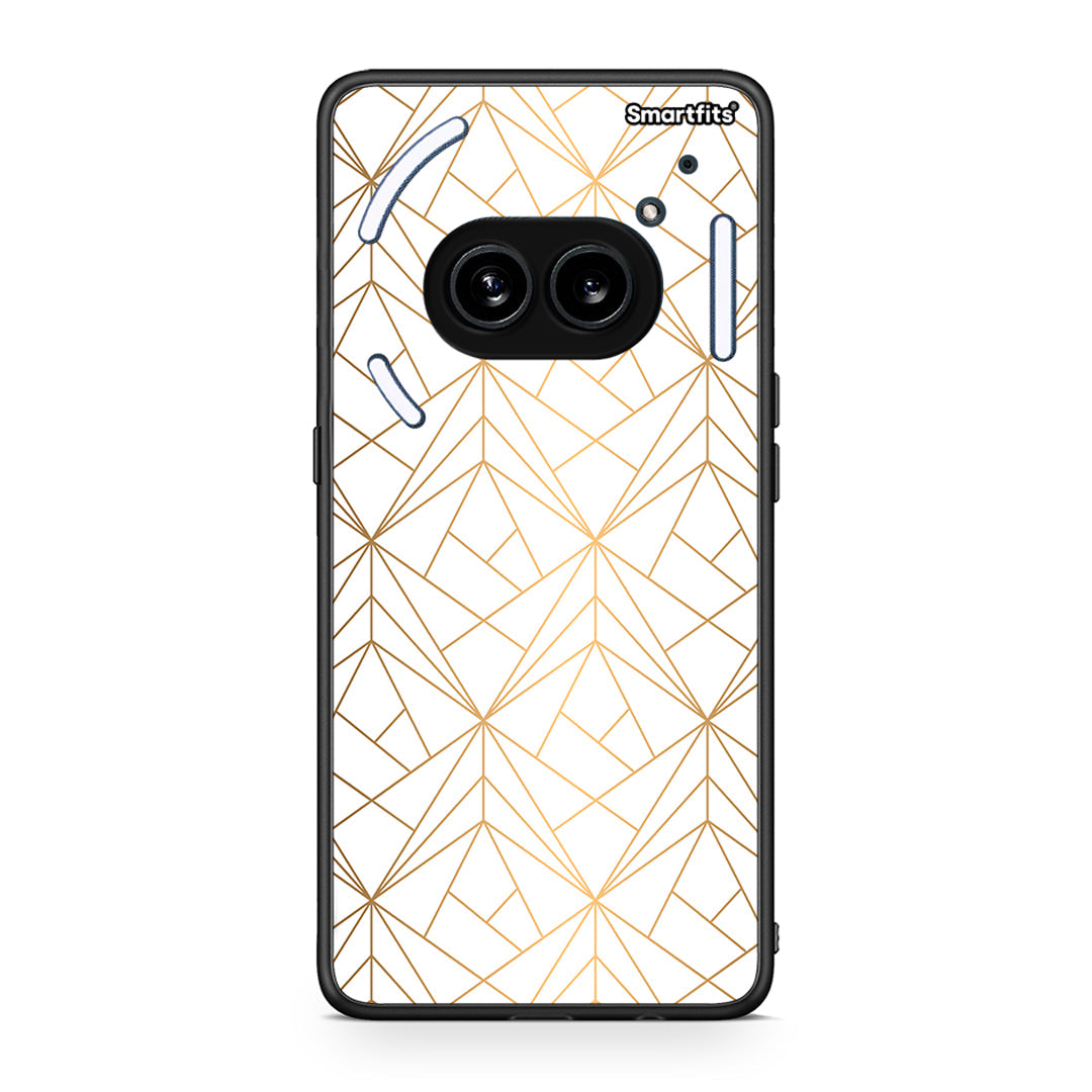 111 - Nothing Phone 2a Luxury White Geometric case, cover, bumper