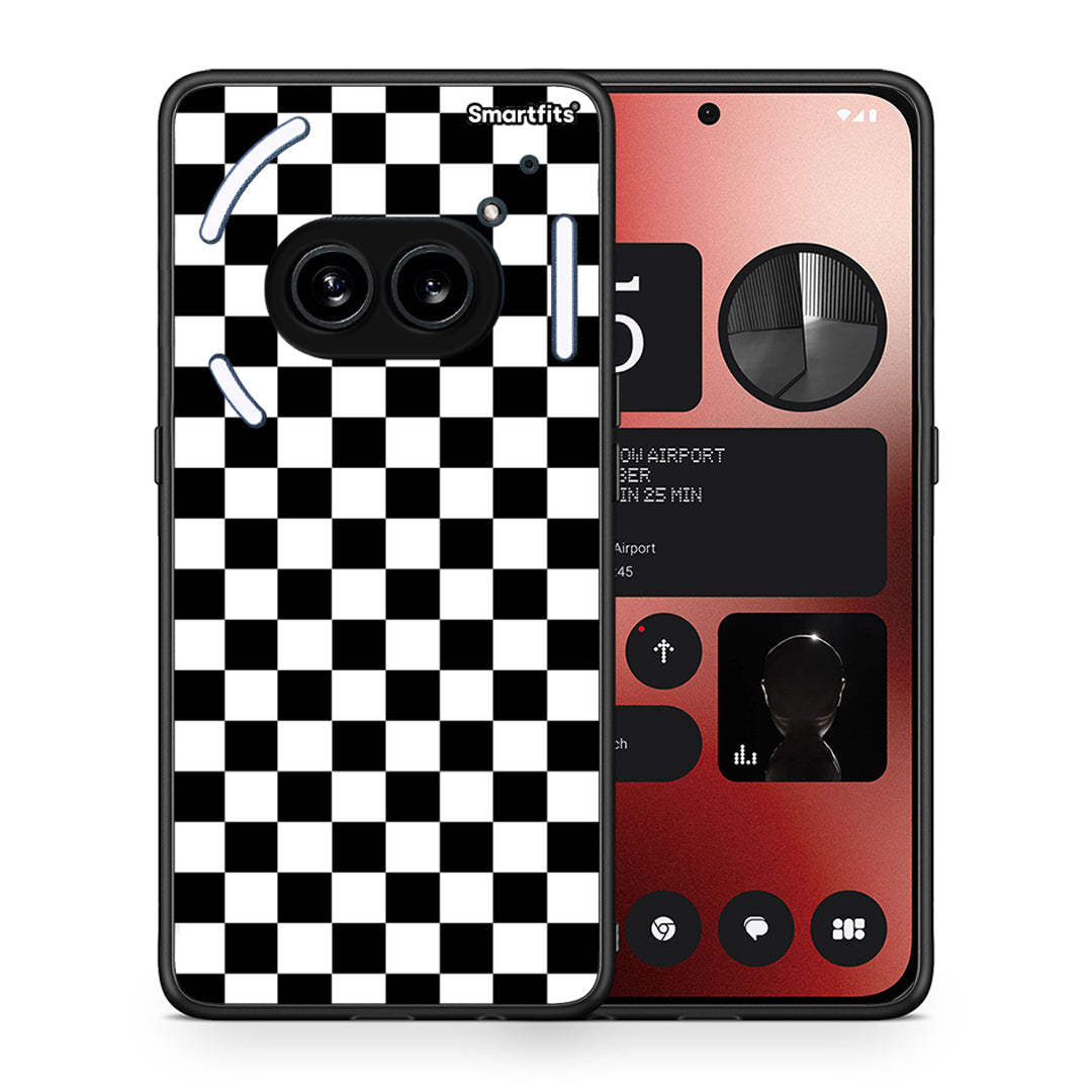 Θήκη Nothing Phone 2a Squares Geometric από τη Smartfits με σχέδιο στο πίσω μέρος και μαύρο περίβλημα | Nothing Phone 2a Squares Geometric case with colorful back and black bezels