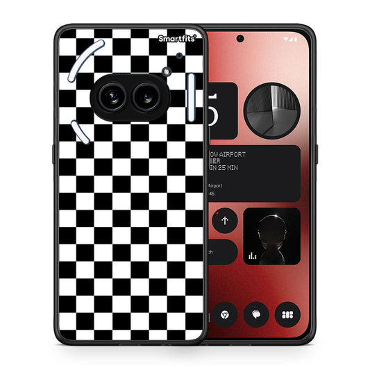 Θήκη Nothing Phone 2a Squares Geometric από τη Smartfits με σχέδιο στο πίσω μέρος και μαύρο περίβλημα | Nothing Phone 2a Squares Geometric case with colorful back and black bezels