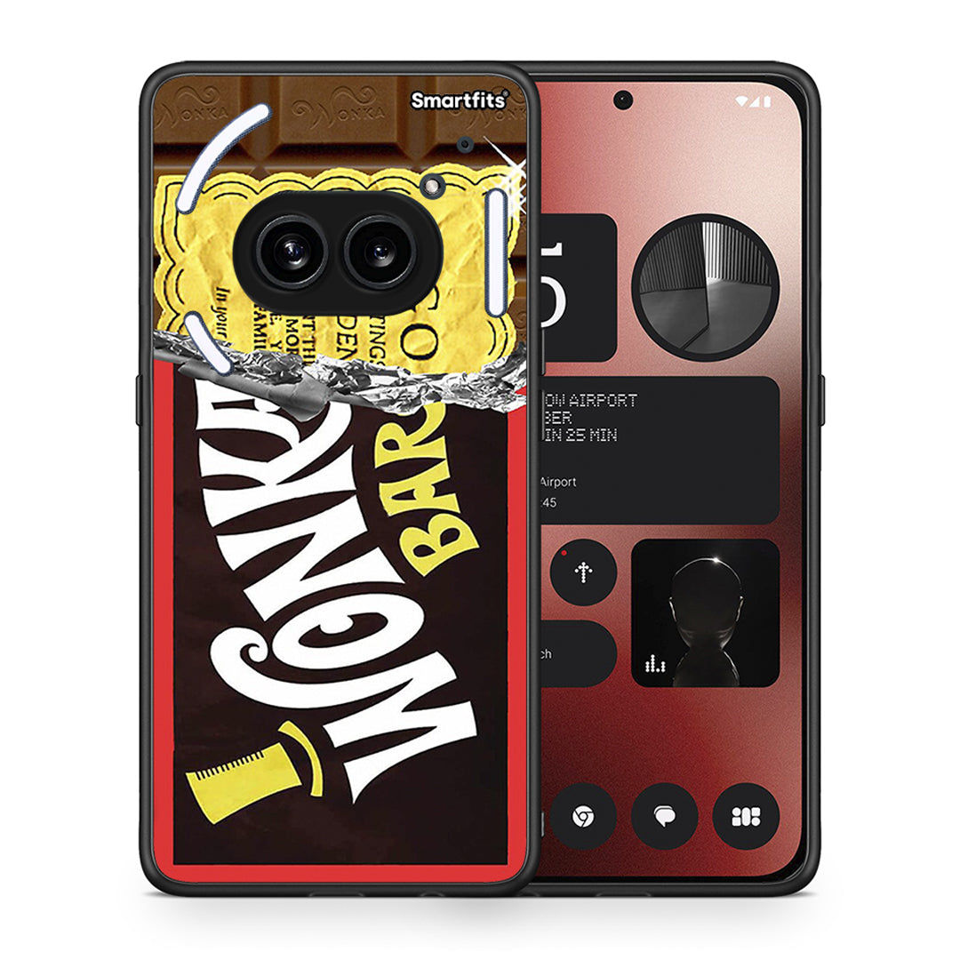 Θήκη Nothing Phone 2a Golden Ticket από τη Smartfits με σχέδιο στο πίσω μέρος και μαύρο περίβλημα | Nothing Phone 2a Golden Ticket case with colorful back and black bezels