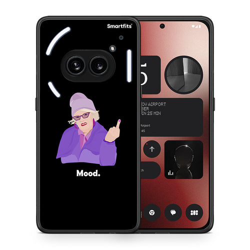 Θήκη Nothing Phone 2a Grandma Mood Black από τη Smartfits με σχέδιο στο πίσω μέρος και μαύρο περίβλημα | Nothing Phone 2a Grandma Mood Black case with colorful back and black bezels