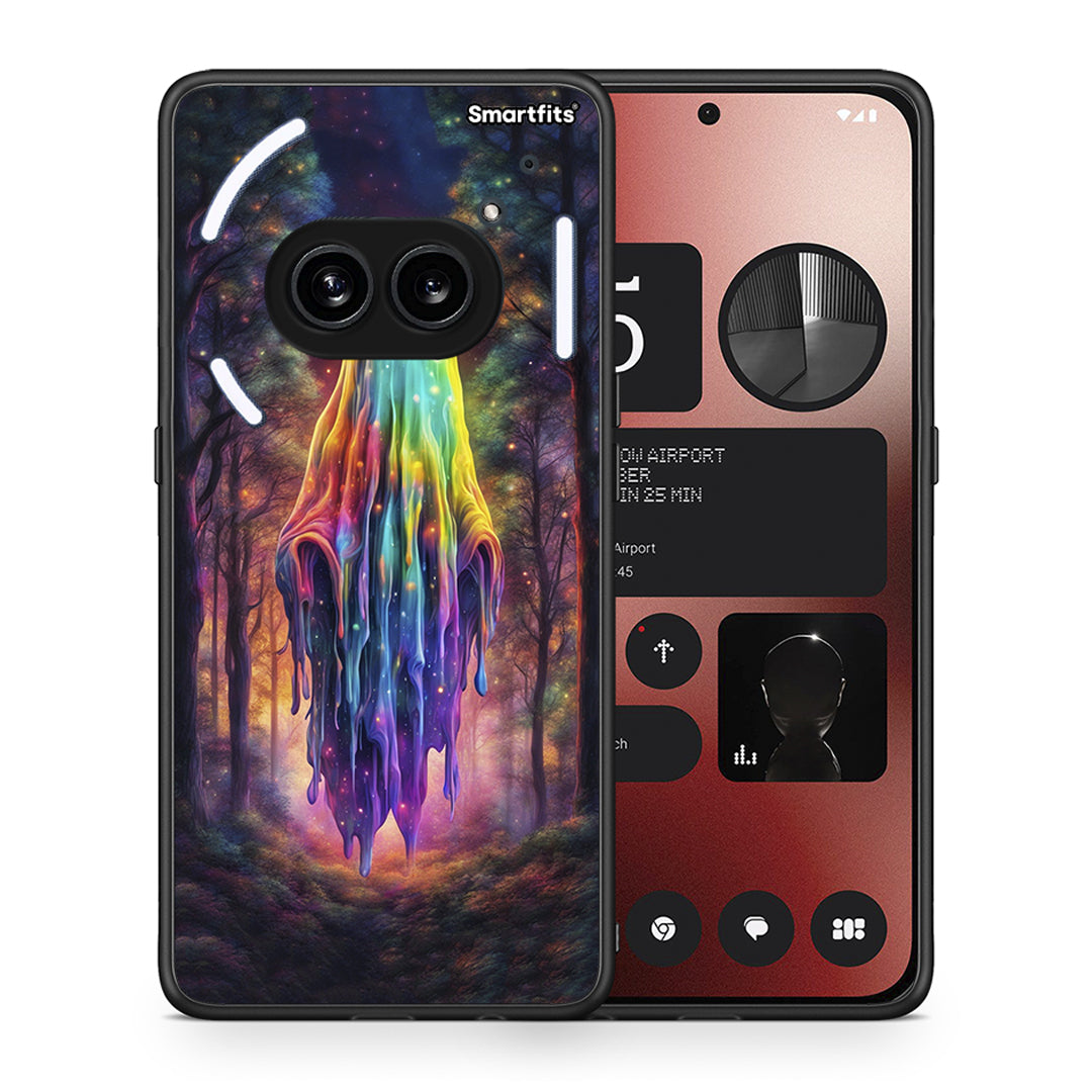 Θήκη Nothing Phone 2a Halloween Ghost από τη Smartfits με σχέδιο στο πίσω μέρος και μαύρο περίβλημα | Nothing Phone 2a Halloween Ghost case with colorful back and black bezels