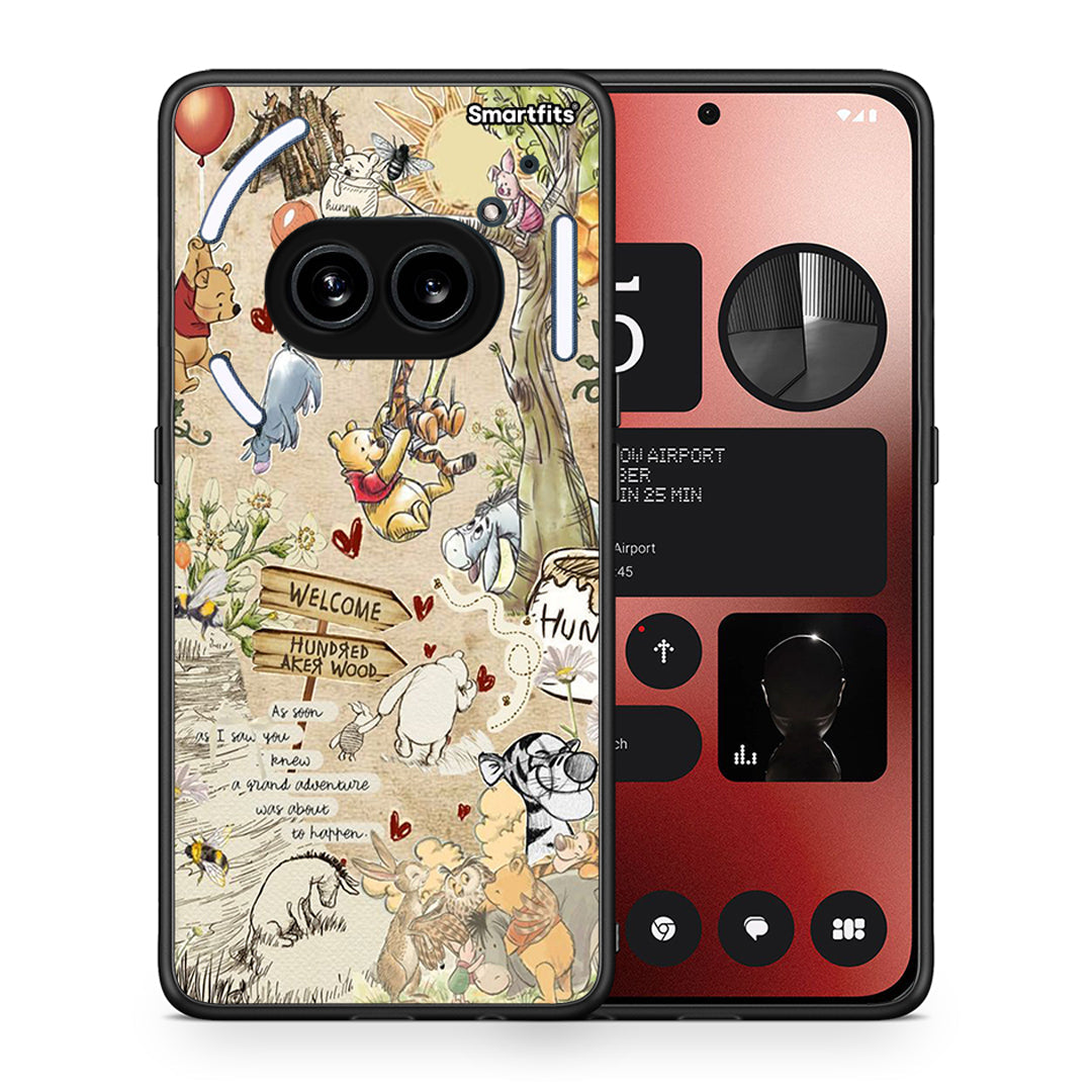 Θήκη Nothing Phone 2a Happy Friends από τη Smartfits με σχέδιο στο πίσω μέρος και μαύρο περίβλημα | Nothing Phone 2a Happy Friends case with colorful back and black bezels